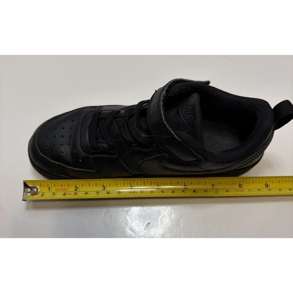Nike Court Borough Shoes Youth 1Y Black Hook & Loop Strap Sneakers DV5457-002 - Picture 11 of 11